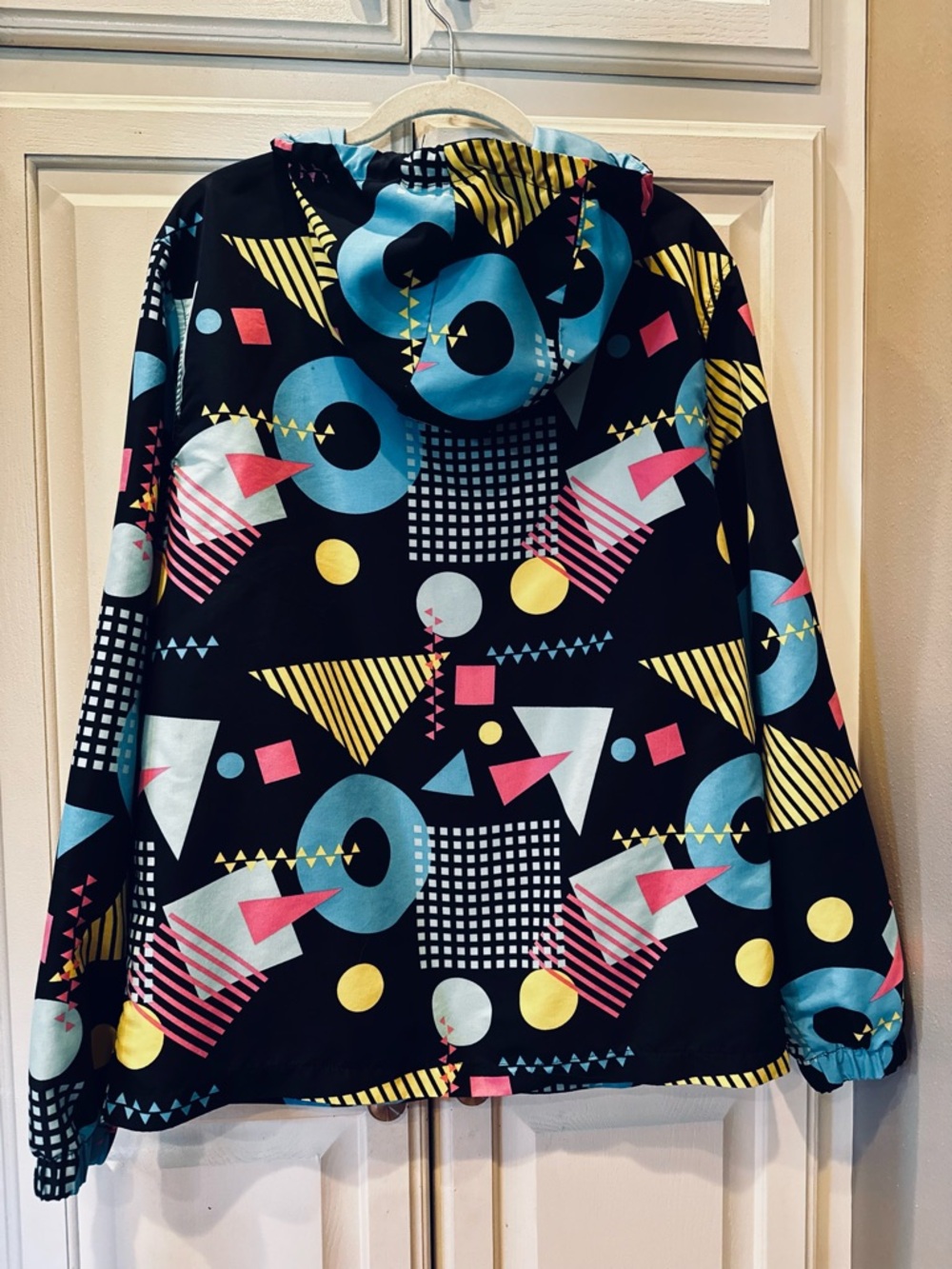 Super Massive Jacket Men's 1/2 Zip Pullover Windbreaker Hooded Medium 90s Unisex - Picture 6 of 16